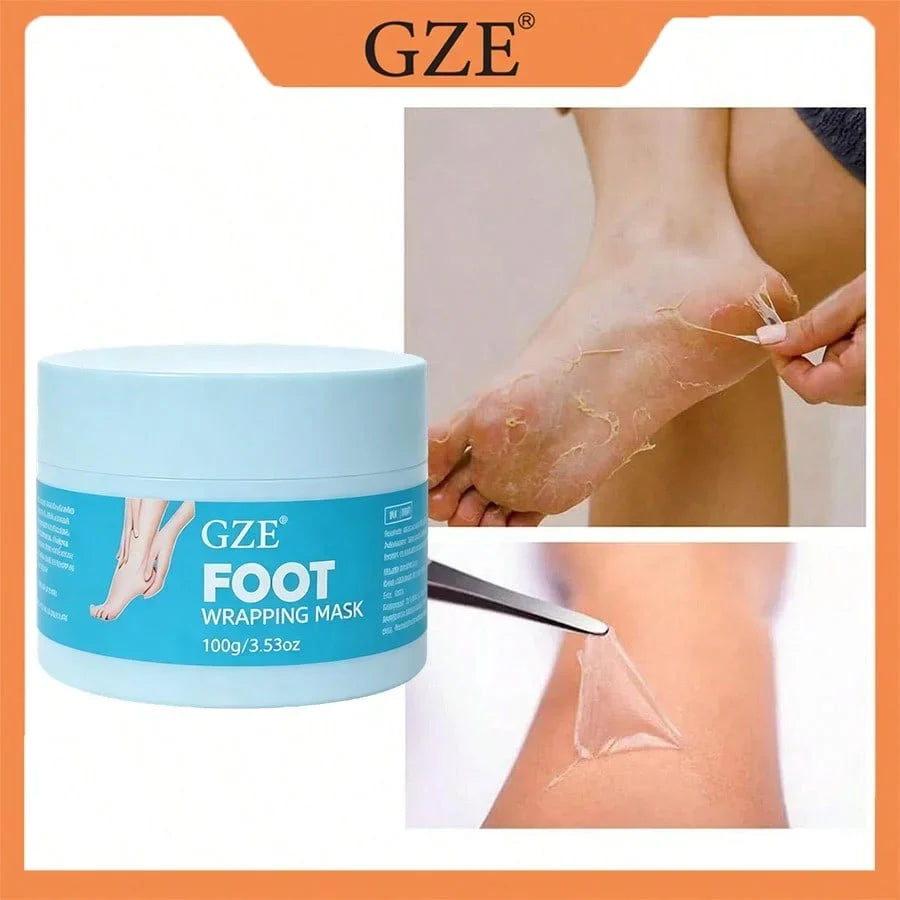 GZE Peel Off Foot Mask – Exfoliating & Hydrating Foot Wrap Foot Peel Mask Qme