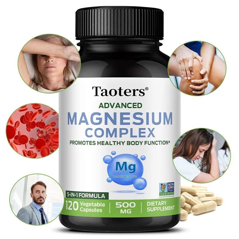 Magnesium Complex Capsules – 5-Form Blend | Taoters Mineral Supplement Qst