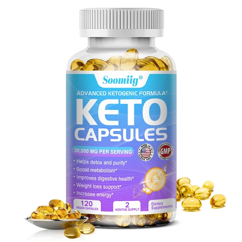 SOOMIIG Keto Capsules – Apple Cider Vinegar Weight Management Keto Supplement Qst 120count-1 bottle