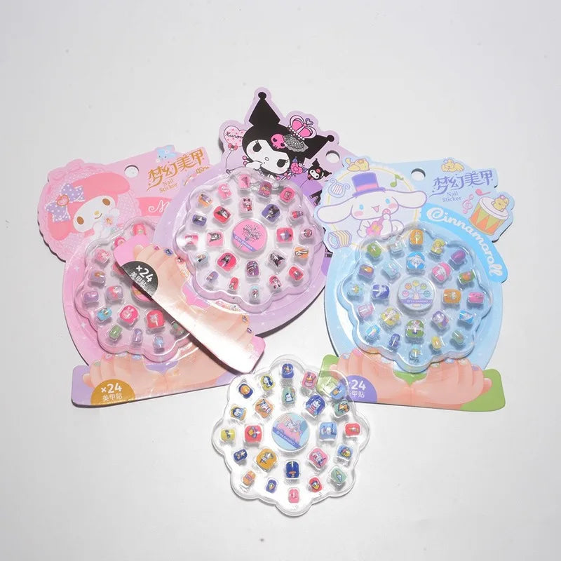Hello Kitty Kuromi Nail Stickers – Kids Birthday Gift Kids Nail Stickers Qme