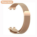 Huawei Band 8 & 9 Milanese Metal Strap + TPU Case Protector Smartband Strap Bundle Qme Rose Gold For Huawei Band 9