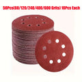 50-Pack 5 Inch 8-Hole Sanding Discs – Aluminium Oxide Hook & Loop Sanding Discs Qme 50pcs Set 1