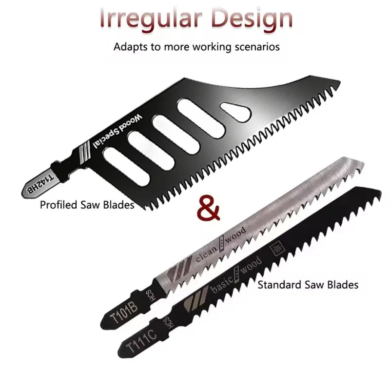 20-Piece T-Shank Jigsaw Blades – Heavy Duty Wood & Aluminum Jigsaw Blade Set Qme