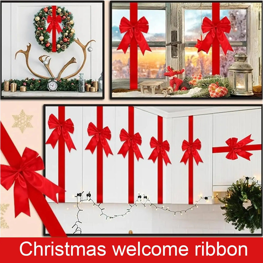 Reusable Christmas Ribbon Bows | Door, Tree & Wall Decor Christmas Ribbon Bows Qme