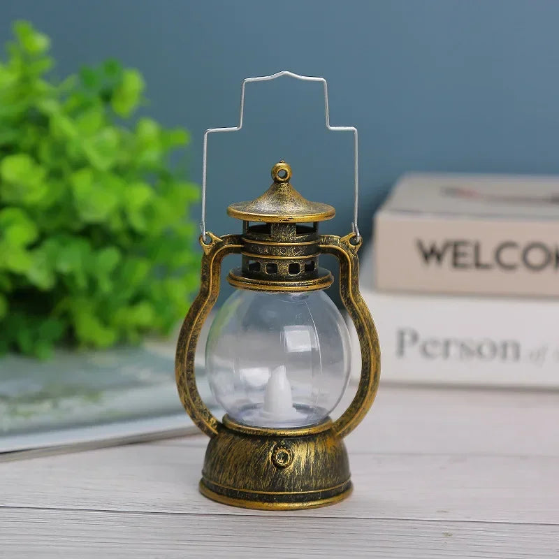 Retro Vintage LED Lantern – 7 Colors | Christmas & Home Décor Decorative LED Lantern Qme bronze gold 4inch
