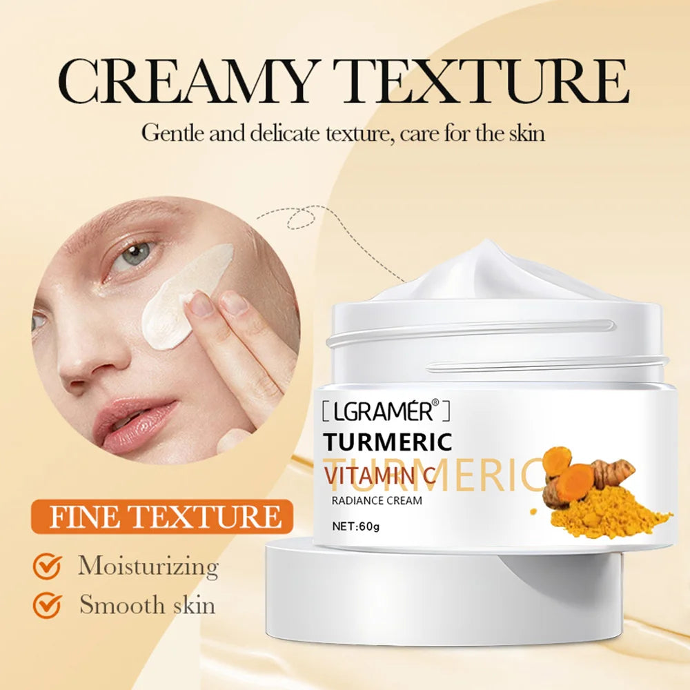 Turmeric Face & Body Cream – Vitamin E, Hyaluronic Acid & Collagen Face & Body Cream Qst