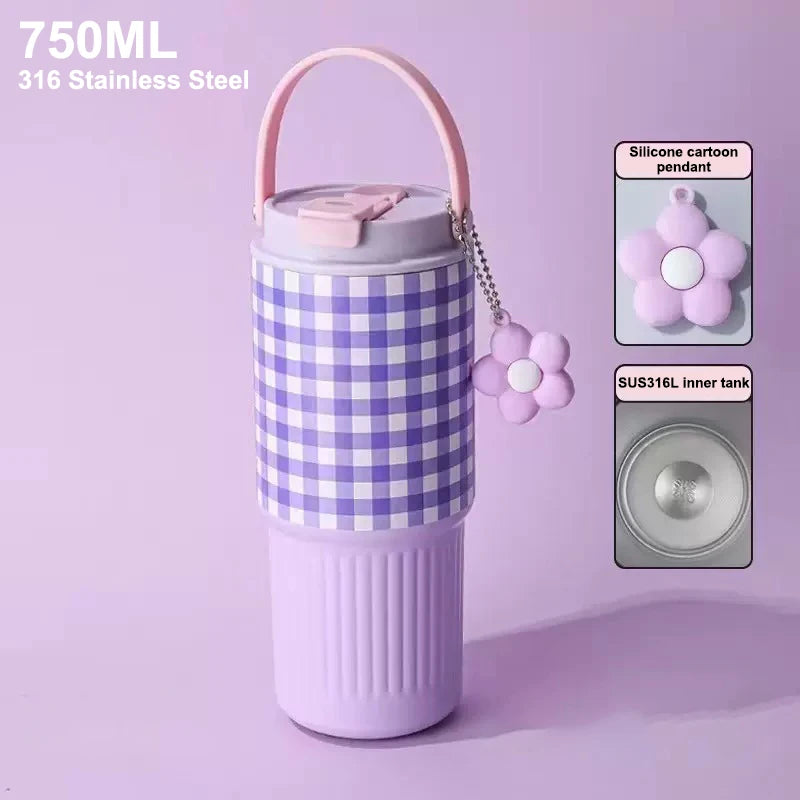 WHPHous 750ML Insulated Thermos Tumbler | 316 Stainless Steel Insulated Thermos Tumbler Qst A6