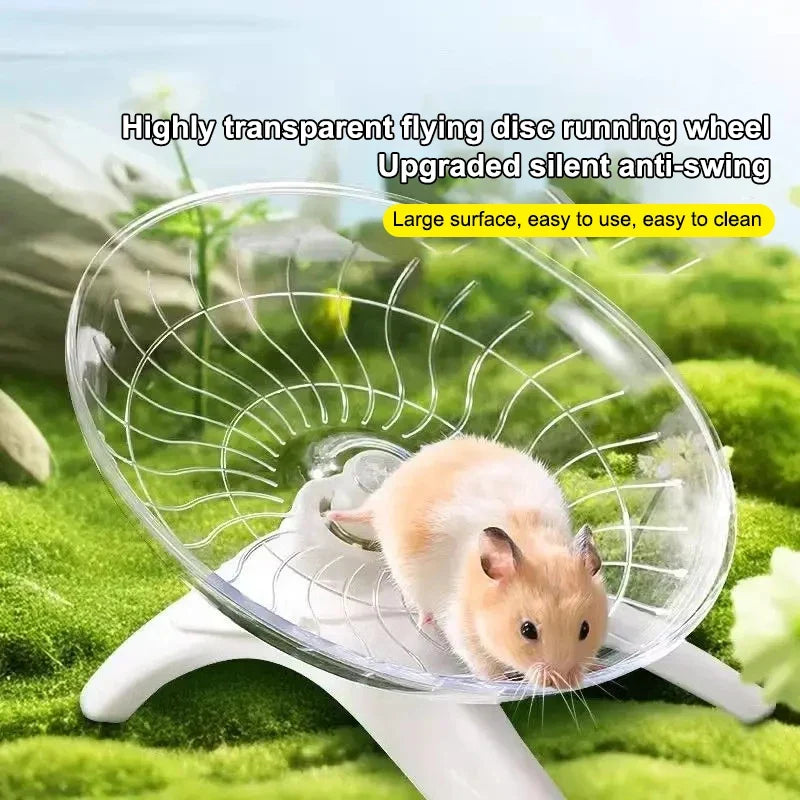 Hamster Running Wheel – Silent Rotary Jogging Toy for Small Pets Hamster Exercise Wheel Qme