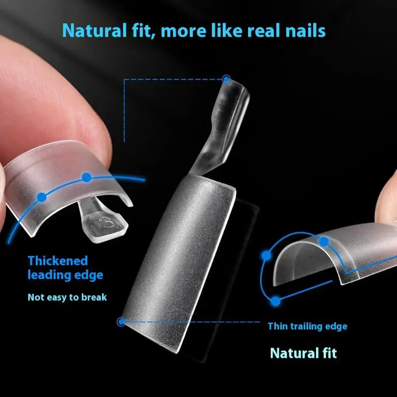 Frosted Square Press-On Toe Nail Tips | Half Cover Pedicure Press-On Toenail Tips Qme