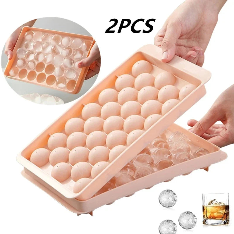 33-Cavity Ice Ball Mold Tray – Whiskey & Popsicle Maker Ice Ball Mold Tray Qme