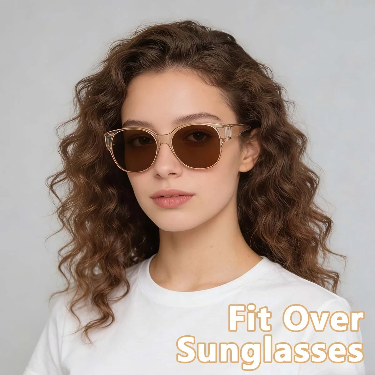 VOPHA Fit Over Glasses Sunglasses UV400 Women | T03 Fit Over Sunglasses Qst Tea