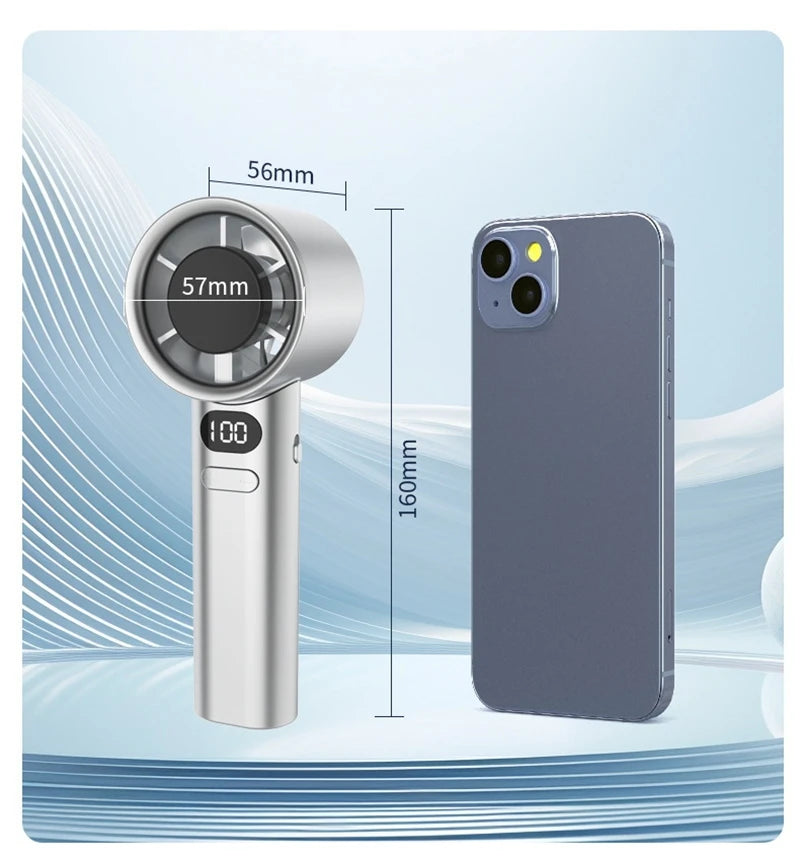 Portable USB Rechargeable Handheld Fan – Adjustable Speeds Handheld Fan Qst