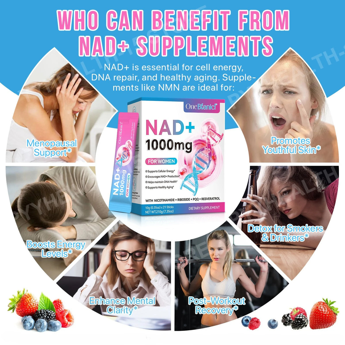 NAD+ Liquid Sticks – NR, PQQ, Quercetin & Resveratrol | 21 Sticks Wellness Supplement Qst