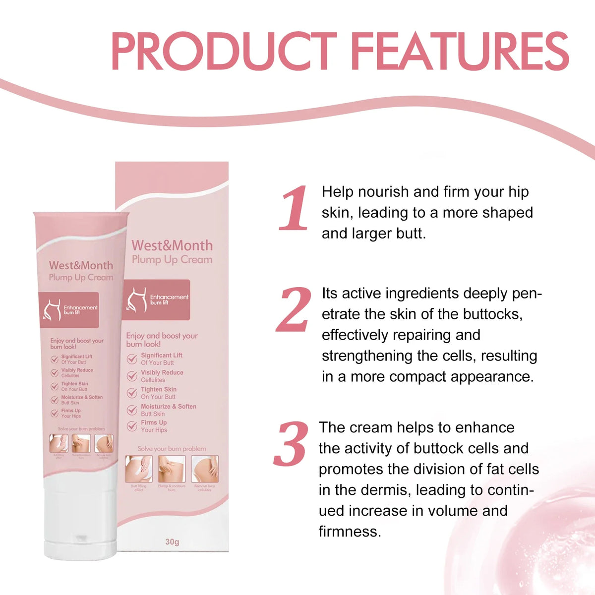 Butt Enhancement Cream – Lifting, Plumping & Firming Body Firming Cream Qme
