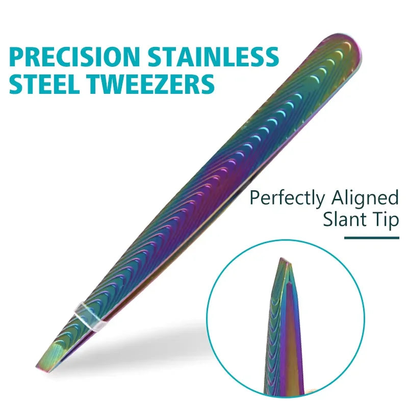 Professional Stainless Steel Eyebrow Tweezers | Salon Precision Eyebrow Tweezers Qme