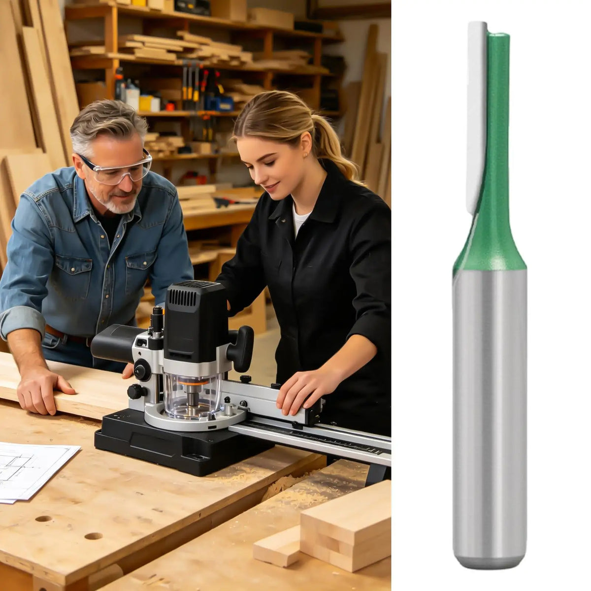 Straight Router Bits – Woodworking Engraving & Grooving Tool Router Bit Qme