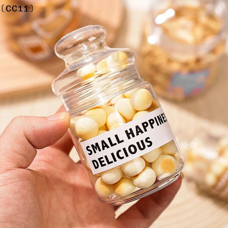 Clear Plastic Candy & Cookie Jars – Reusable Food Storage Food Storage Jar Qme