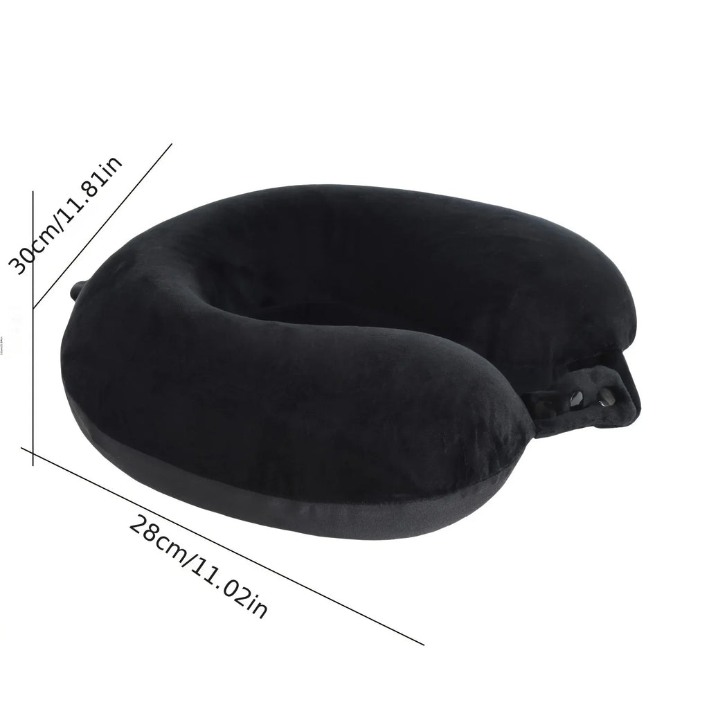 Ergonomic U-Shape Travel Neck Pillow – Soft Adjustable Headrest Travel Neck Pillow Qme