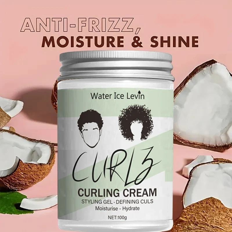 Curry Curling Cream Hair Mask – Moisturizing & Hydrating Curl Styling Cream Qme