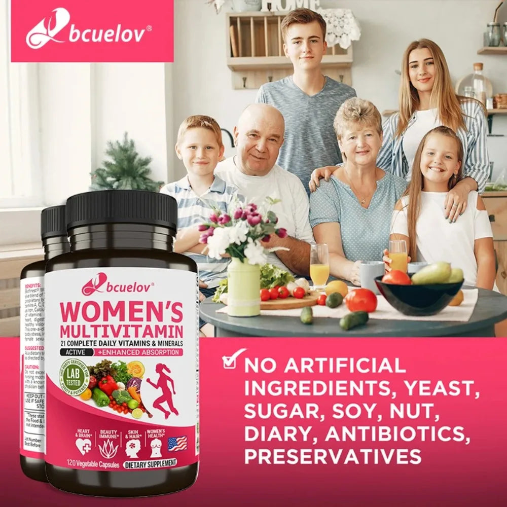 Women's Daily Multivitamin & Multimineral – 120 Capsules Women's Multivitamin Qst