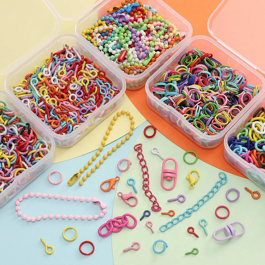 DIY Jewelry Making Kit – Jump Rings, Lobster Clasps & Beads Jewelry Findings Kit Qme