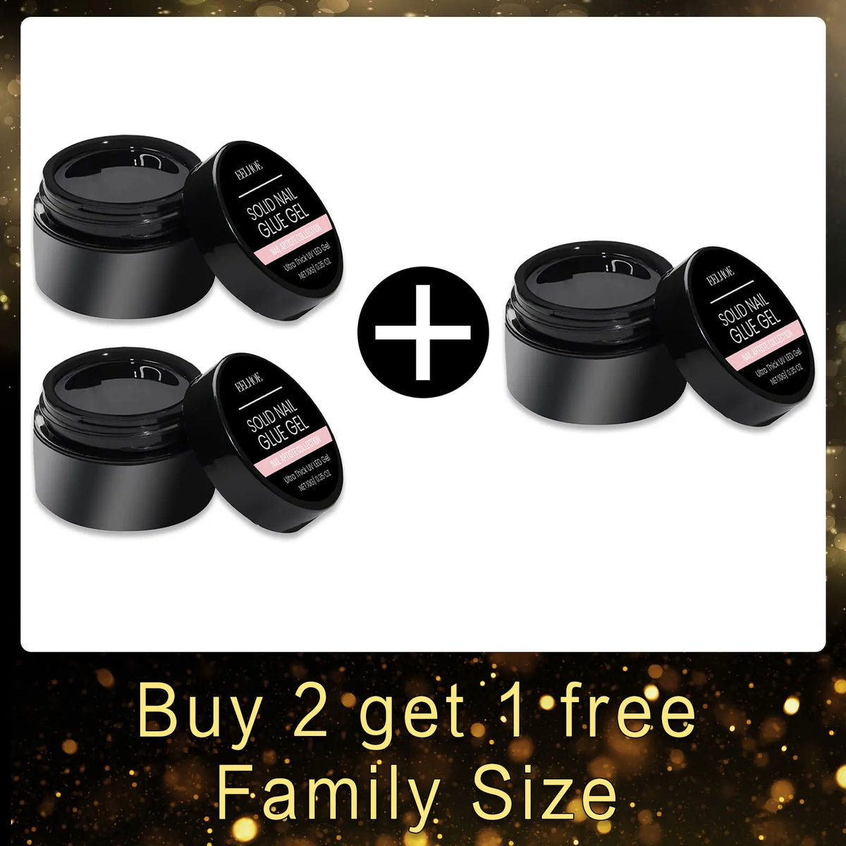 EELHOE 10g UV Nail Glue for Press On Nails & Rhinestones Nail Glue Qst Buy 2 for 1 Free