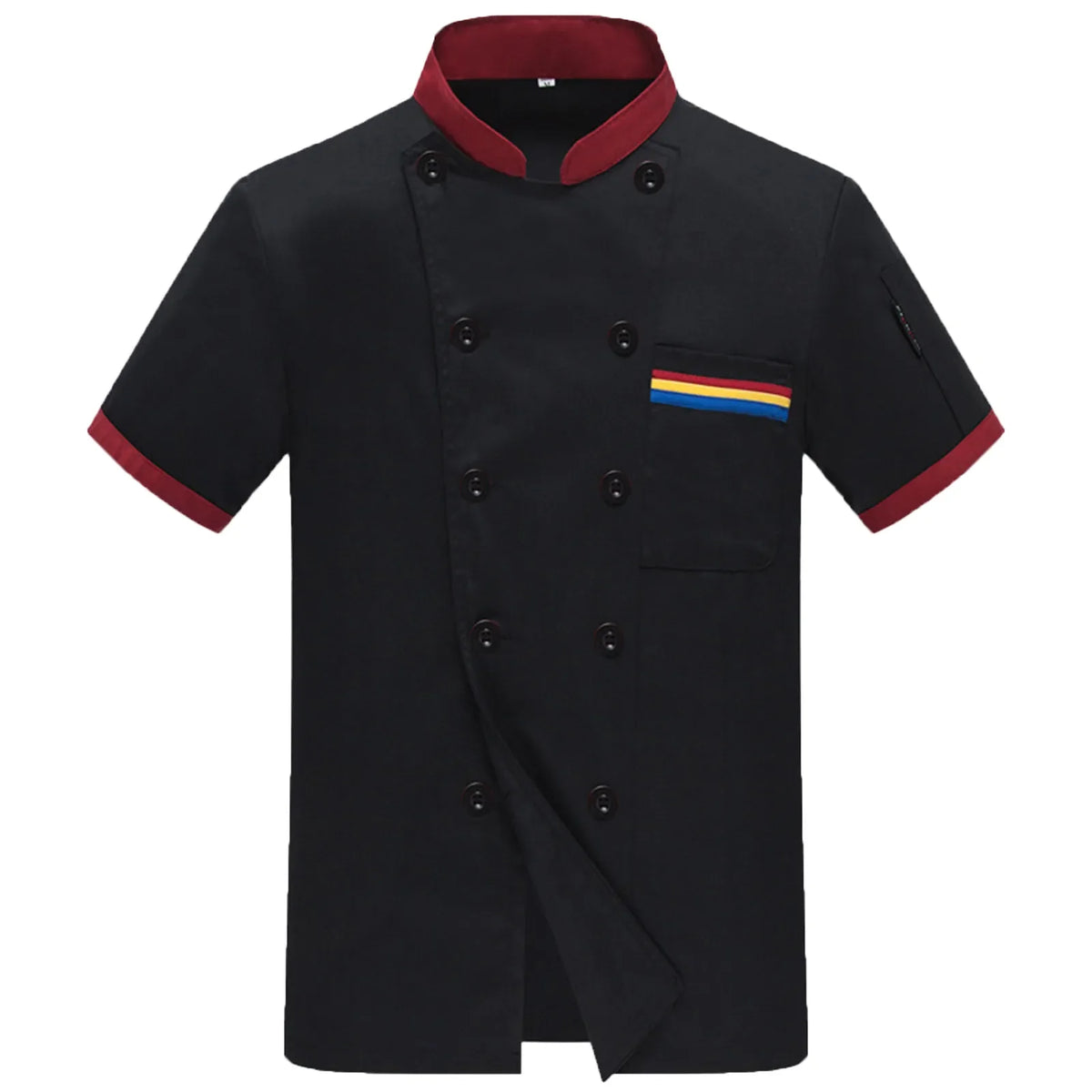 Chef Short Sleeve Kitchen Uniform | Restaurant, Cafe & Bakery Chef Uniform Top Qme Black L