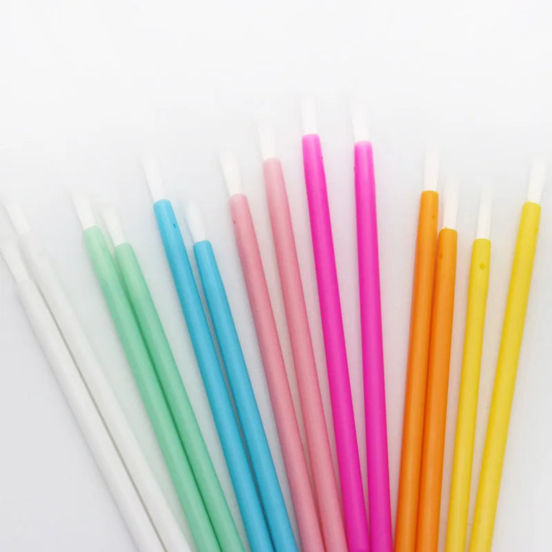 Disposable Nylon Fiber Lip Brush Wands – 50 Pk Applicator Lip Brush Applicator Qme
