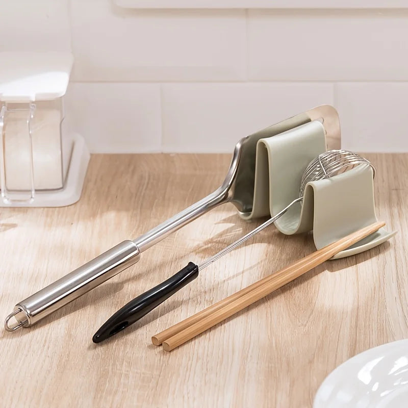 Wavy Kitchen Countertop Lid & Spatula Storage Rack Kitchen Utensil Rack Qme