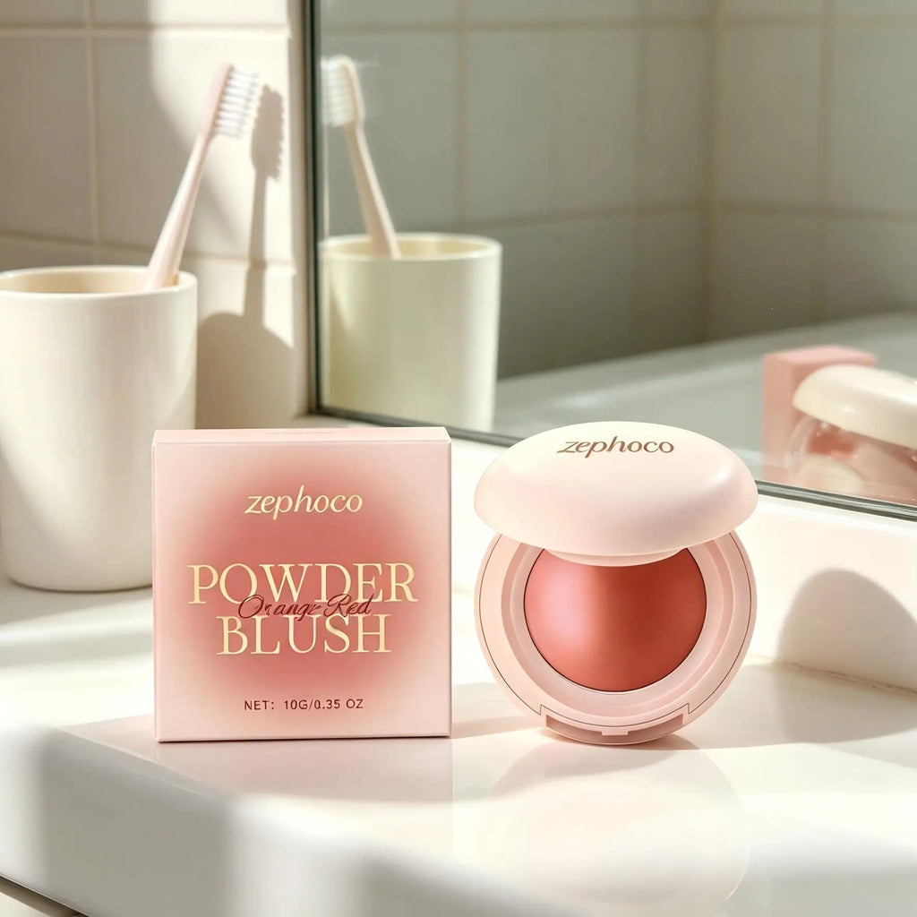 Zephoco Powder Blush – Silky High-Pigment Natural Finish Cheek Colour Powder Blush Qst