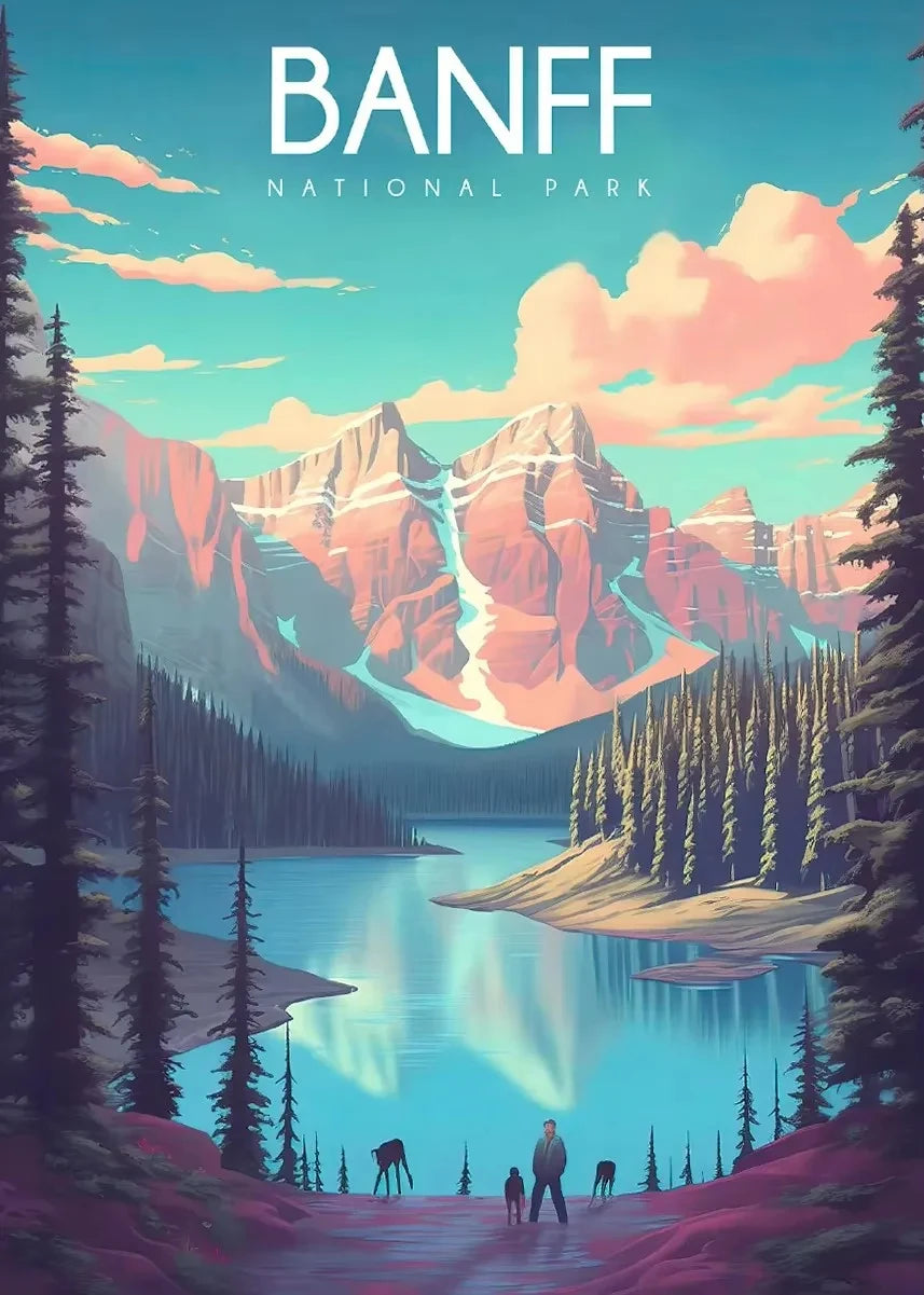 National Park Travel Poster Canvas Wall Art – Unframed Print