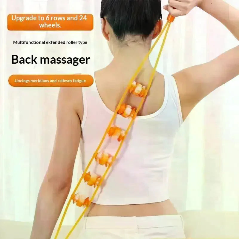 Handheld Multi-Roller Massage Strap – Neck, Back & Shoulder Handheld Massage Roller Qme