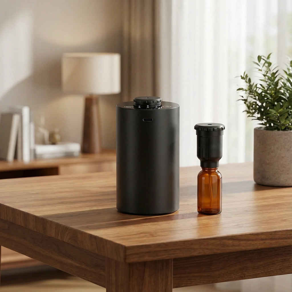 Waterless Cordless Essential Oil Diffuser – 3 Mist Levels Aromatherapy Diffuser Qst
