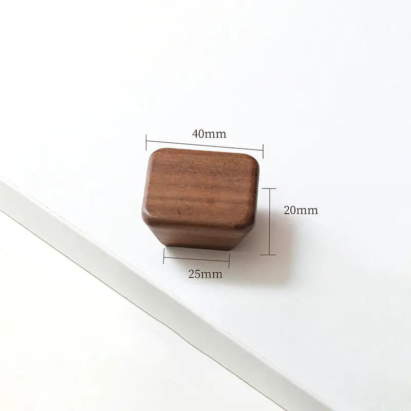 Natural Wood Cabinet Handles – Beech & Black Walnut Drawer Pulls Cabinet Door Handles Qme A14