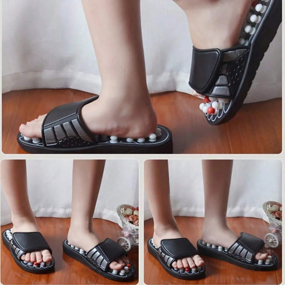 Acupoint Rotating Massage Slippers – Unisex Foot Massage Shoes Foot Massage Slippers Qst 40-41