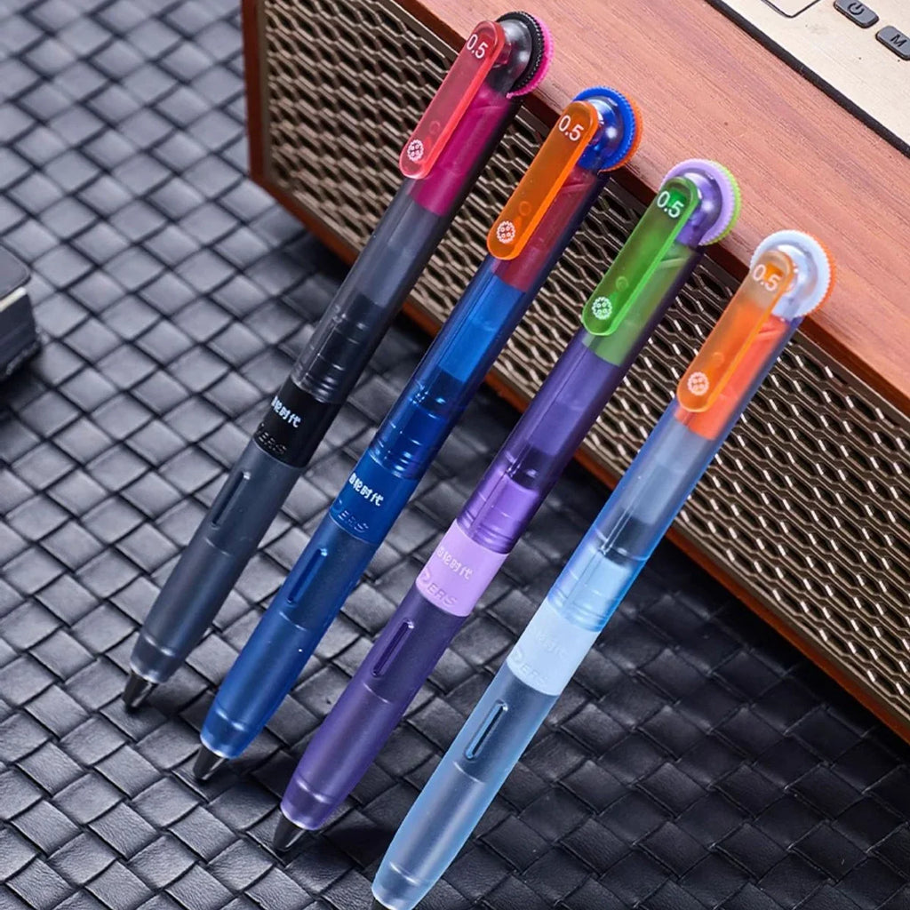 Quick Dry Black Gel Pens | Medium Point Lightweight Retractable Gel Pens Qme