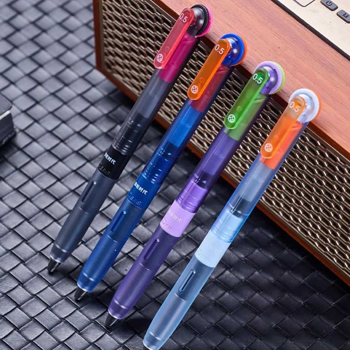 Quick Dry Black Gel Pens | Medium Point Lightweight Retractable Gel Pens Qme