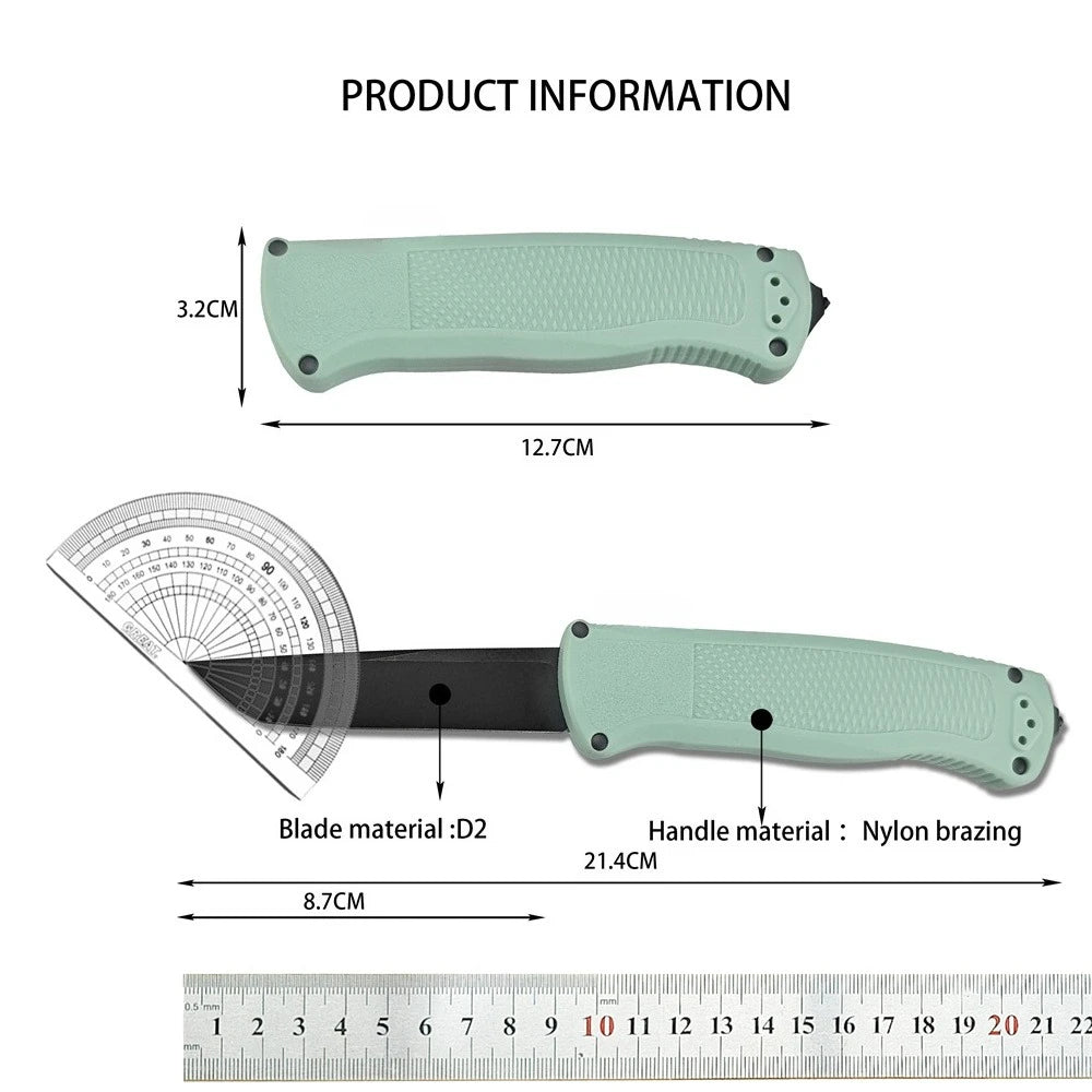 Tanto Folding Knife D2 Blade Nylon Handle Tactical EDC Tool Folding Tactical Knife Qst
