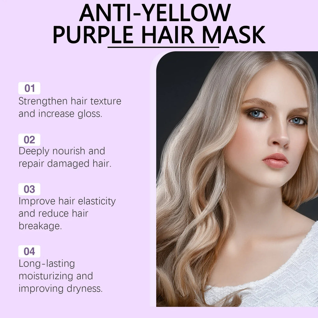 Qme Purple Hair Mask – Anti-Yellow, Deep Nourishing & Frizz Control Purple Hair Mask Qme