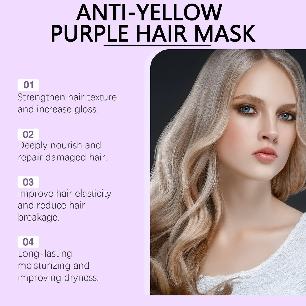 Qme Purple Hair Mask – Anti-Yellow, Deep Nourishing & Frizz Control Purple Hair Mask Qme