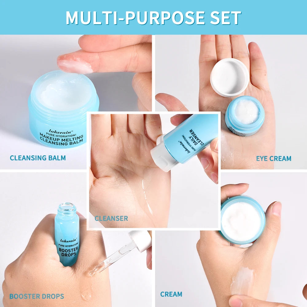 Skincare Mini Kit – Cleanser, Makeup Remover, Moisturiser & Eye Cream Skincare Gift Set Qst