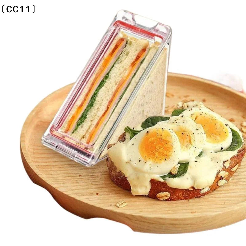 Clear Triangle Sandwich Container – BPA-Free Leakproof Lid Sandwich Food Container Qme