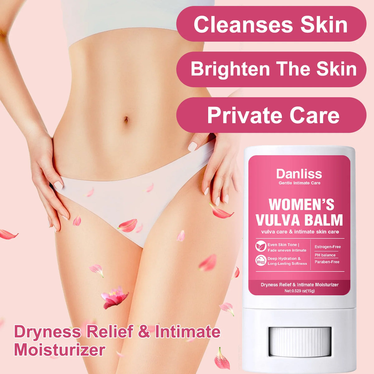 Women's Intimate Moisturizer Balm Stick – pH Balanced, Aloe & Oat Intimate Moisturizer Qst