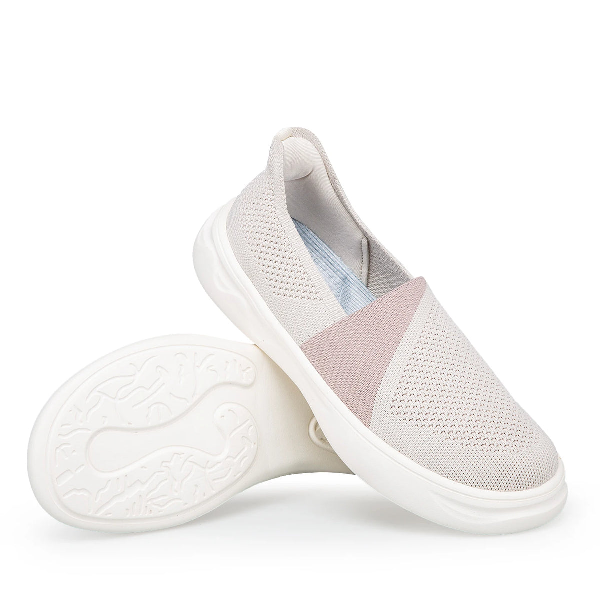 Women's Minimalist Wide-Fit Barefoot Mesh Sneakers Slip-On Barefoot Sneakers Qst Beige 35