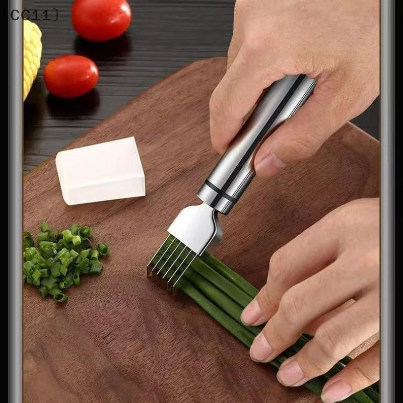 Stainless Steel Vegetable Shredder & Garlic Cutter Knife Vegetable Cutter Knife Qme