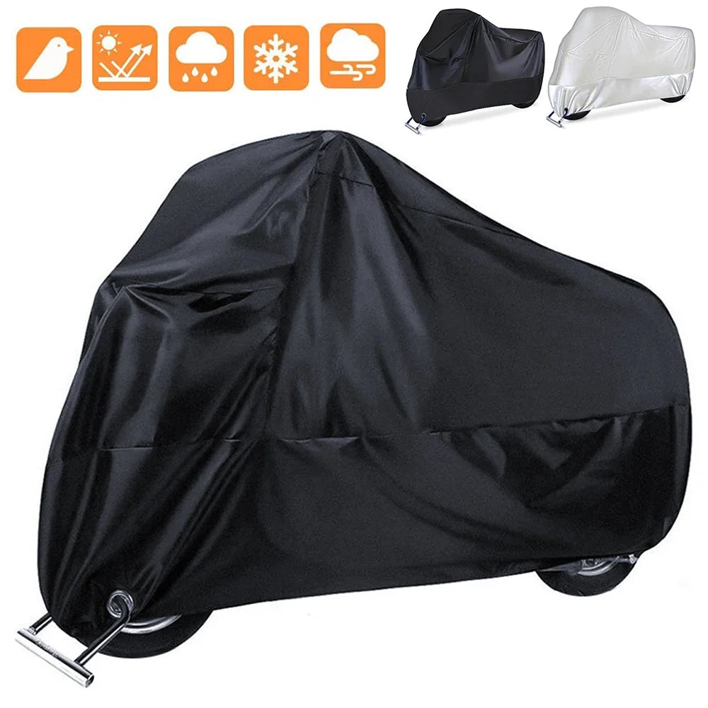Waterproof Motorcycle Cover All Season UV Dustproof XL – 190T Motorcycle Cover Qme