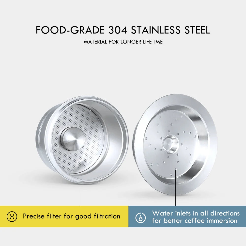 Reusable Stainless Steel Coffee Capsules – K-FEE & Cafissimo Refillable Coffee Capsule Qst