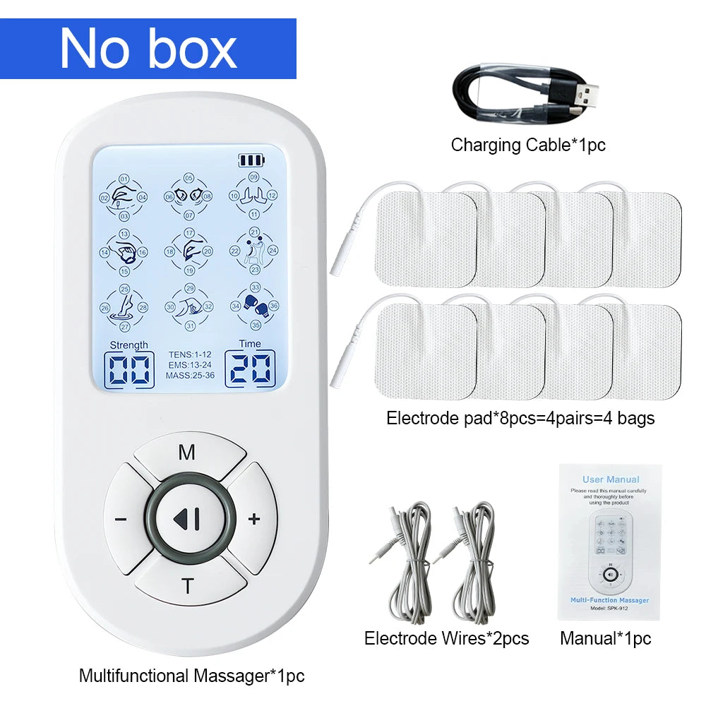 TENS EMS Muscle Stimulator – 36 Modes Digital Pulse Massager Pulse Massager Qst No Box