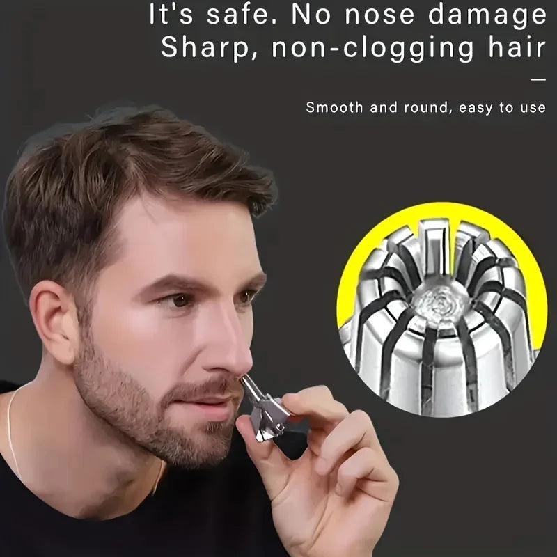 Manual Nose & Ear Hair Trimmer – Stainless Steel for Men & Women Manual Hair Trimmer Qme