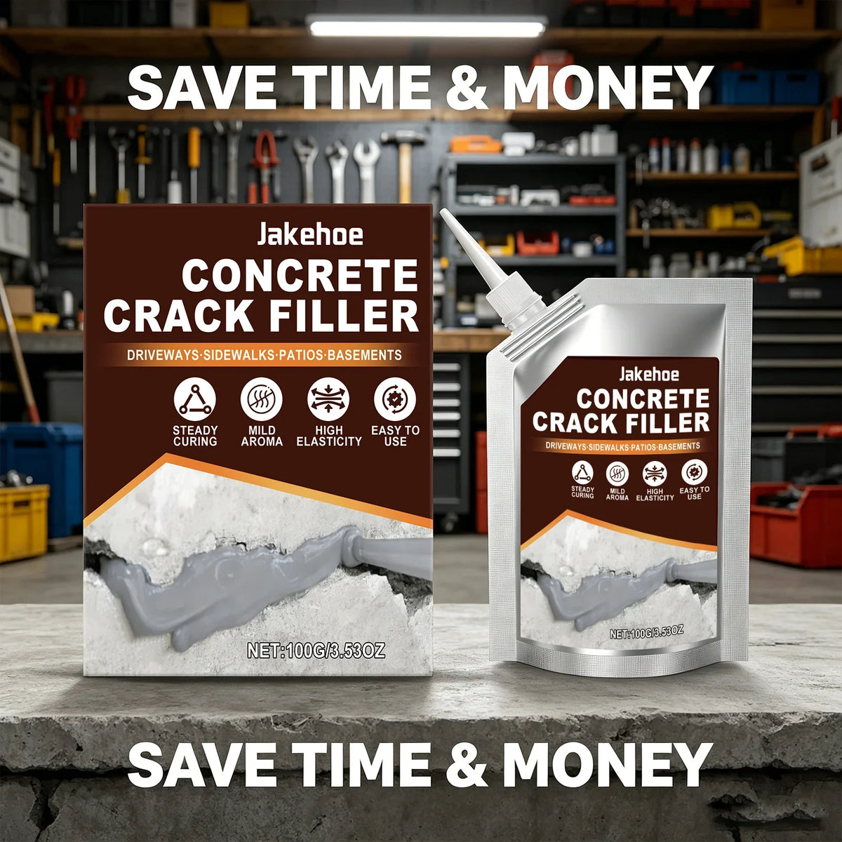 Self-Leveling Concrete Crack Sealant – Fast Gap Filler Concrete Crack Sealant Qme